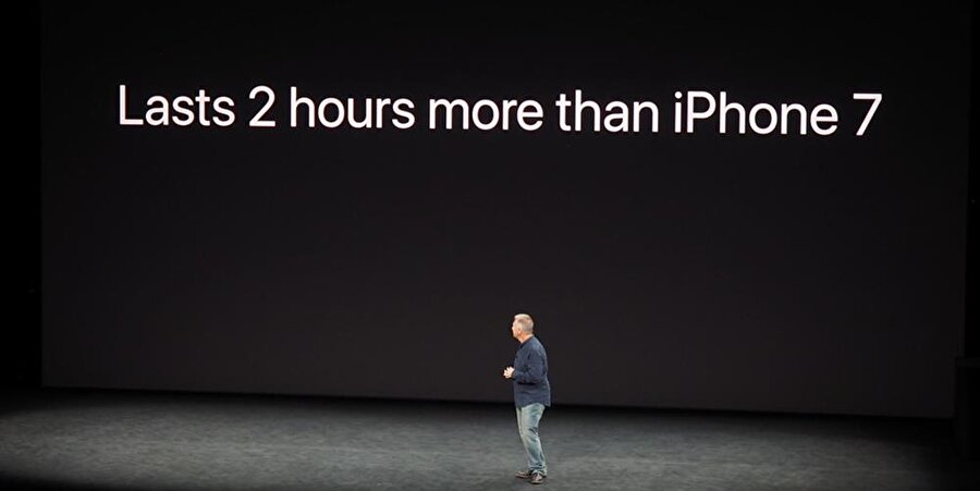 Batarya: Bir önceki nesil iPhone'lara göre çok daha uzun süreli kullanım...
Şarj konusundan bahsetmişken iPhone X ile birlikte batarya tarafında önemli optimizasyonlar gerçekleştirildiği rahatlıkla söylenebilir. Zira geçen sene tanıtılan iPhone 7 ile kıyaslandığında iki saate kadar daha uzun süreli kullanım süresi sunuluyor. Apple'ın paylaştığı diğer senaryolara göre iPhone X'in kullanım süreleri ise şöyle:- Kablosuz bağlantı üzerinden konuşma süresi: 21 saat- İnternet kullanımı: 12 saate kadar- Kablosuz bağlantı üzerinden video oynatma: 13 saate kadar- Kablosuz bağlantı üzerinden ses çalma: 60 saate kada