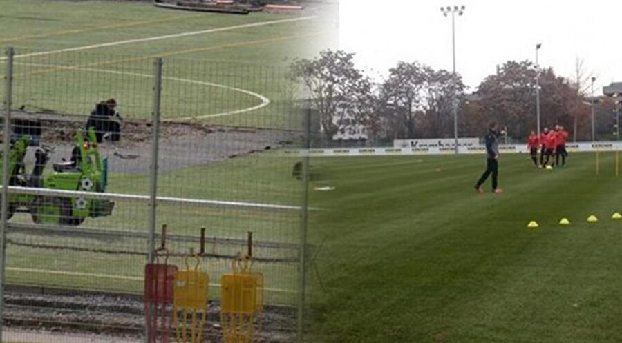 Antrenman sahasında bomba çıktı!