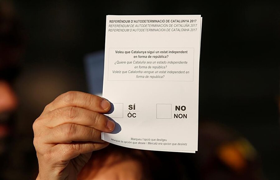Referandumda kullanılan oy pusulası
