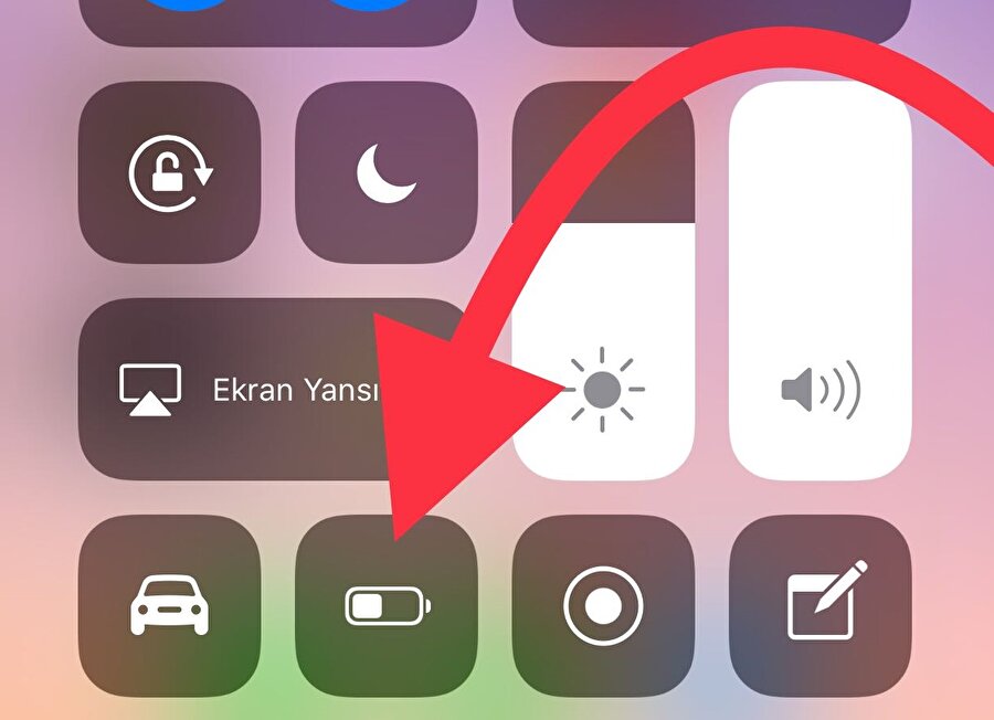 iPhone pil simgesi