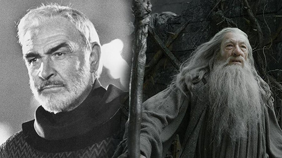 1.Gandalf için ilk başta Sean Connery’i düşünülmüştür ancak ünlü yıldız bu teklifi reddetmiştir.
Rolü alan: Ian McKellen