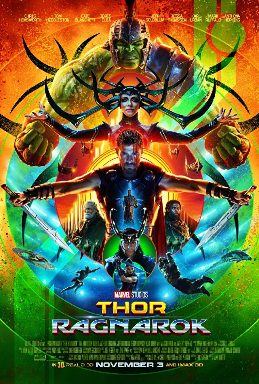 10.Thor: Ragnarok
Yıldızlar: Chris Hemsworth, Tom Hiddleston, Cate BlanchettGişe Tarihi: Kasım 3