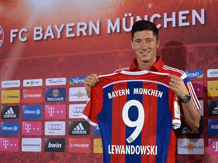 50 milyon Euro’luk transfer
Lewandowski 2014'te Bayern Münih'e 50 milyon Euro bonservis bedeliyle transfer oldu.