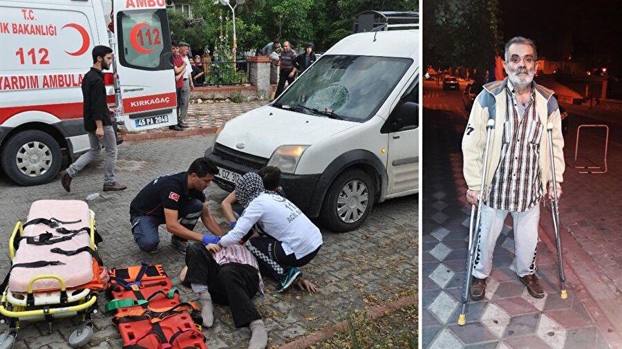 Mucize gibi: Manisa'da trafik kazasında ağır yaralanan adam ayağa kalktı