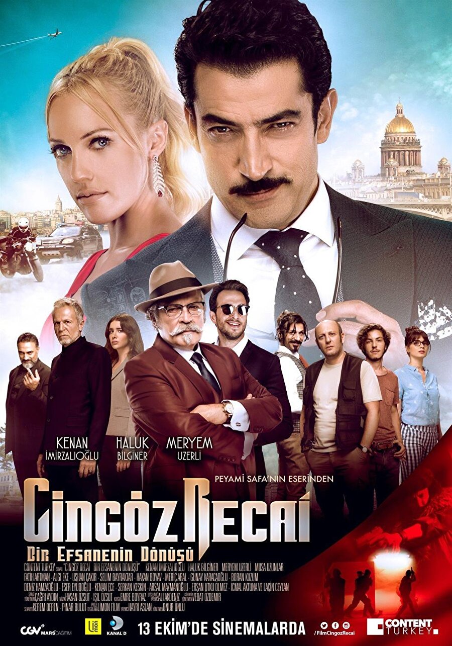 Bu hafta 4'ü yerli 7 film vizyonda
Türkiye'deki sinema salonlarında bu hafta 4'ü yerli, 7 film vizyona girecek. İşte o filmler; Cingöz Recai, Bir Nefes Yeter, Taş, Kayseri Aslanı: Çin İşi, Ölüm Günün Kutlu Olsun, Mutlu Son ve Büyülü Kanatlar.