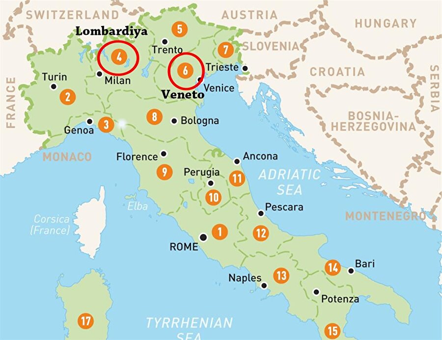 İtalya - Padanya (Lombardiya ve Veneto)

                                    
                                    Avrupa Birliği içerisinde Yunanistan’dan sonra en fazla ekonomik sıkıntı yaşayan İtalya’da zaman zaman ayrılıkçı söylemlerde bulunan bölge yetkilileri öne çıkıyor. Lombardiya, Aosta, Piyemonte, Ligurya, Veneto ve Emilia-Romagna bölgelerini kapsayan Padanya’da bunların başında geliyor. 

  
İtalya gayrisafi yurtiçi hasılanın yüzde 30’unu karşılayan ve ülkenin en zengin iki bölgesi olan Lombardiya ve Veneto, geçtiğimiz hafta merkezi yönetimden daha geniş ‘finansal’ haklar elde etmek (özerklik) için referandum düzenledi. Yüzde 90’dan fazla bir oranda ‘Evet’ çıktı.Veneto Bölge Başkanı Luca Zaia ve Lombardi Bölge Başkanı Roberto Maroni, İtalyan hükümetine her yıl vergi gelirlerinden 50'şer milyar Euro'dan fazla ödeme yapıldığını söylemişti. Referandumdan önce Maroni "Biz Katalonya değiliz. Biz İtalyan ulusu içinde daha fazla özerklikle yaşamaya devam edeceğiz, Katalonya gibi 29'uncu Avrupa Birliği üyesi olma amacımız yok" ifadelerini kullanmıştı. Fakat ilerleyen yıllarda bu bölgelerin İtalya’da n ayrılmasının sürpriz olmayacağı söyleniyor.
                                
                                