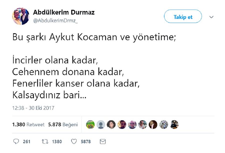 Aykut Kocaman'a şiir