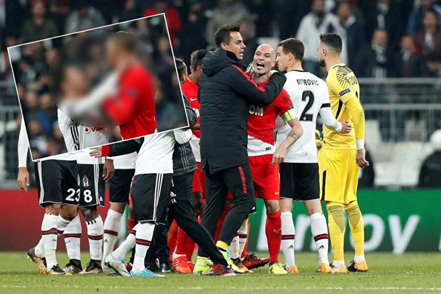 Beşiktaş - Monaco maçı sonrası kavga
