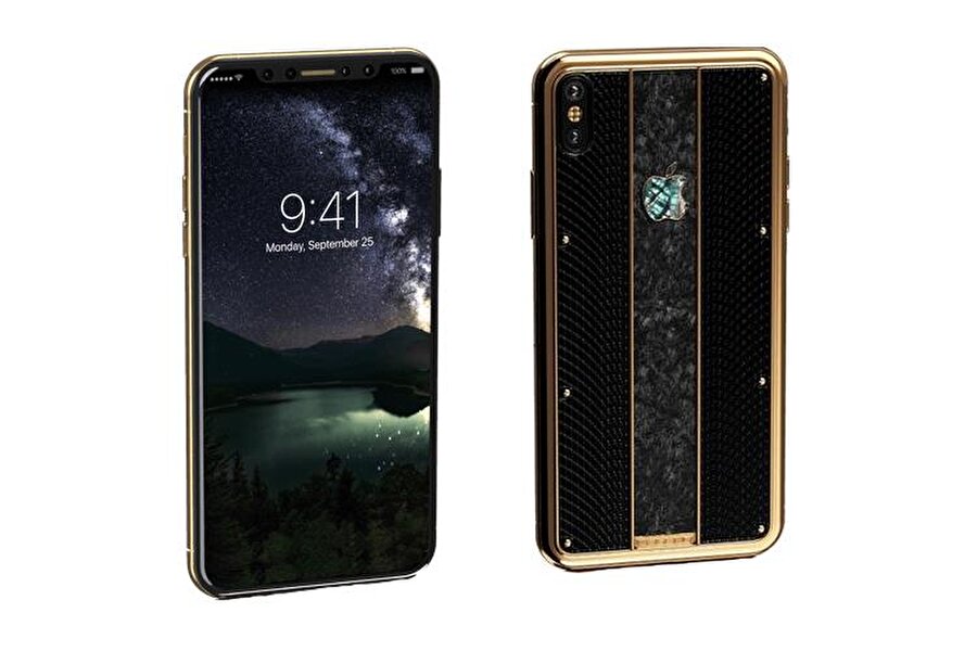
                                    
                                    
                                    Çin'in Makao adası, Hong Kong, Avustralya ve Katar'da satış kanalları bulunan Legend, tamamen el işçiliğiyle imal ettiği özel iPhone X modeli Aurum için 2950 avro (13.320 ₺) talep ediyor. İnci ya da elmasla süslenmiş Apple logosuna sahip 24 ayar altın kaplı cihaz, özel işlemeleriyle orijinal modelin sıkıcı arka yüzey dizaynına renk katıyor.
                                
                                
                                