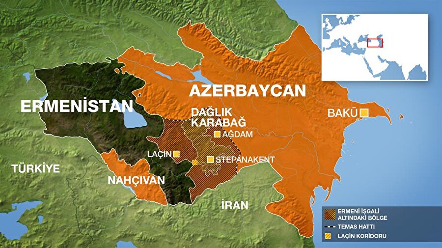 +1: Nahçıvan

                                    
                                    Pek bilinmese de iç işlerinde özerk dış işlerinde Azerbaycan'a bağlı olan Nahçıvan, doğu komşumuzdur. Kuzeyinde Ermenistan, güneyinde ise İran olan bölgenin Azerbaycan ile kara sınırı yoktur. Nahçıvan ile Türkiye sınırı, Türkiye'nin en küçük sınırıdır.
                                
                                