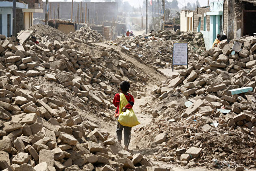 15 Ağustos 2007 - Peru - 7.9 

                                    
                                    
                                    
                                    
                                    
                                    
                                    
                                    
                                    15 Ağustos 2007’de merkez üssü denizin altında olan ve Peru’nun Ica eyaletini etkileyen 7.9 büyüklüğündeki deprem, 59 kişinin ölümüne yol açtı. 
                                
                                
                                
                                
                                
                                
                                
                                
                                