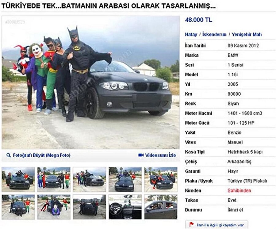 Batman'nın arabası olarak tasarlanmış..

                                    
                                    
                                    
                                    
                                    
                                    Türkiye'de tek oluşu ve batman için tasarlanmış olması cezbediyor..
                                
                                
