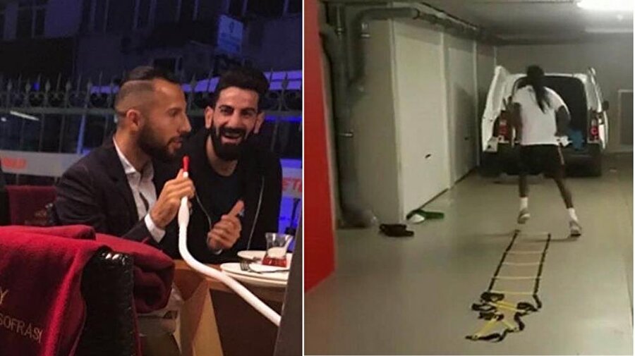 Gomis idmandayken Yasin Nargile kafede keyifte!
