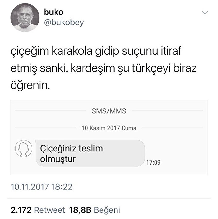 Çiçeğiniz teslim olmuştur
Hakim karşısında solan çiçekler..
