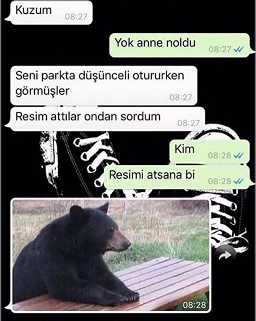 Seni parkta görmüşler
Anne oğlunu trollemiş..