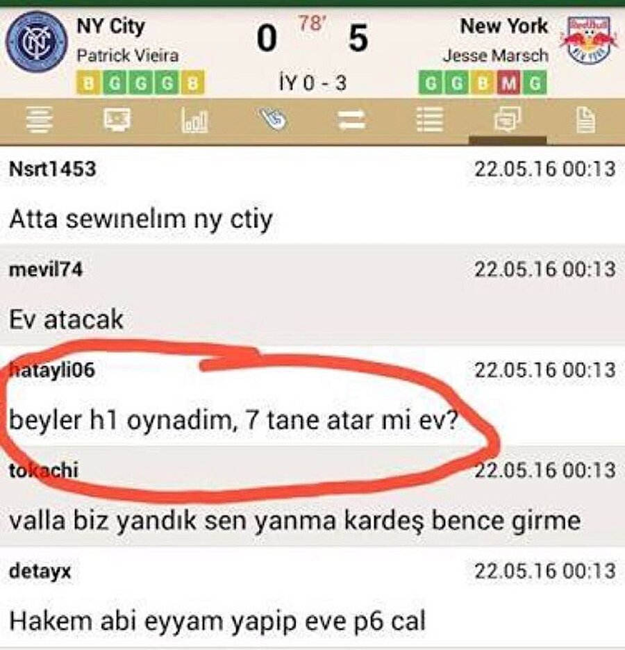 Beyler H1 oynadım

                                    
                                    7 gol az söylemişsin, ikinci yarı ev sahibi 10 gol bile atabilir..
                                
                                