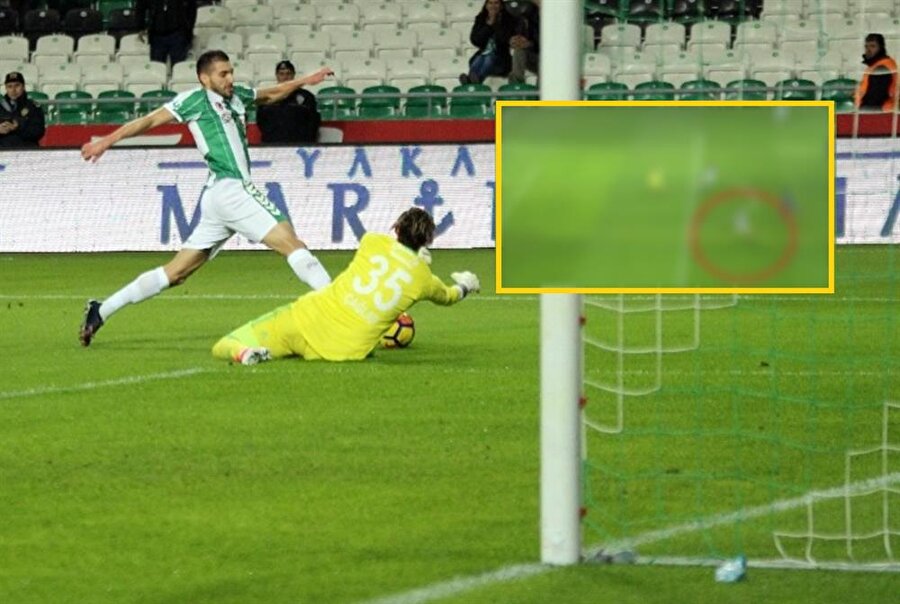 Konyaspor-Karabükspor maçında skandal hata