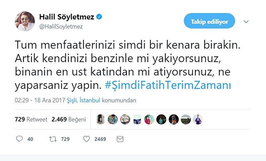 Tüm menfaatlerinizi bir kenara bırakın..