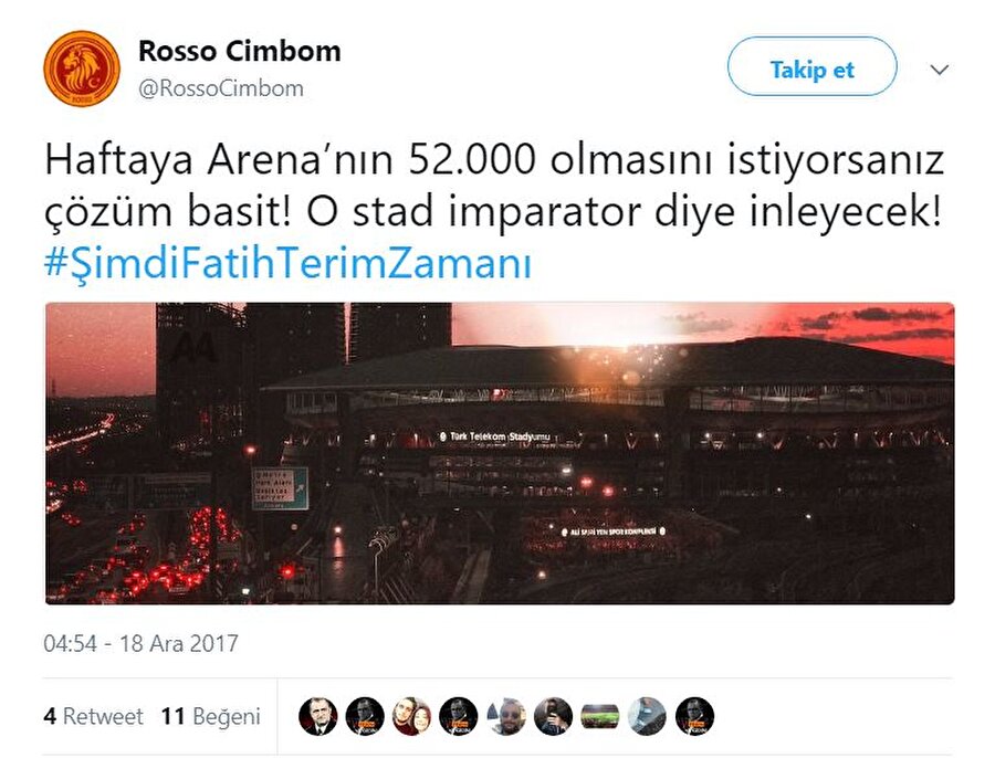 O stad imparator diye inleyecek!
