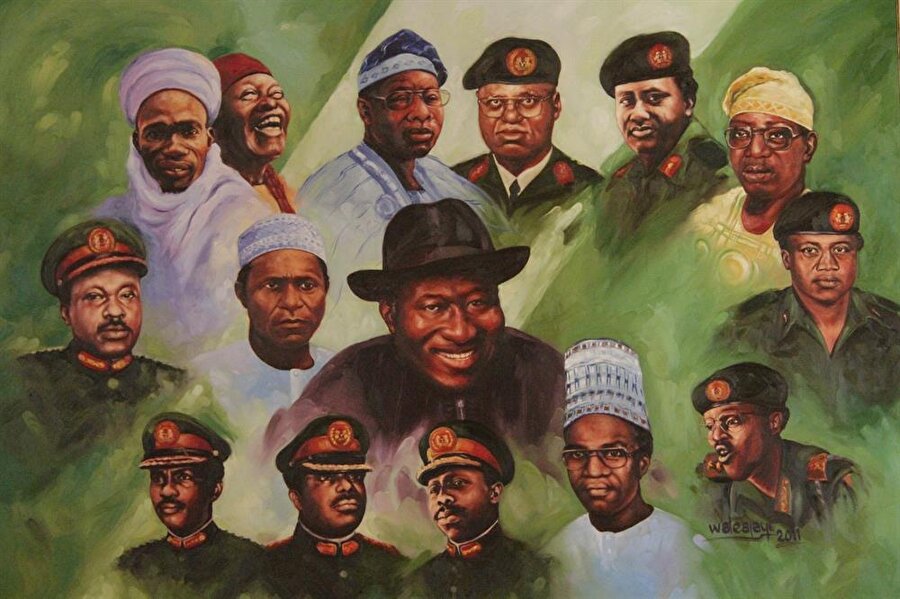 Nijerya bağımsızlığına kavuşmasından 1999 tarihine kadar yönetimler darbelerle değişti.

                                    
                                