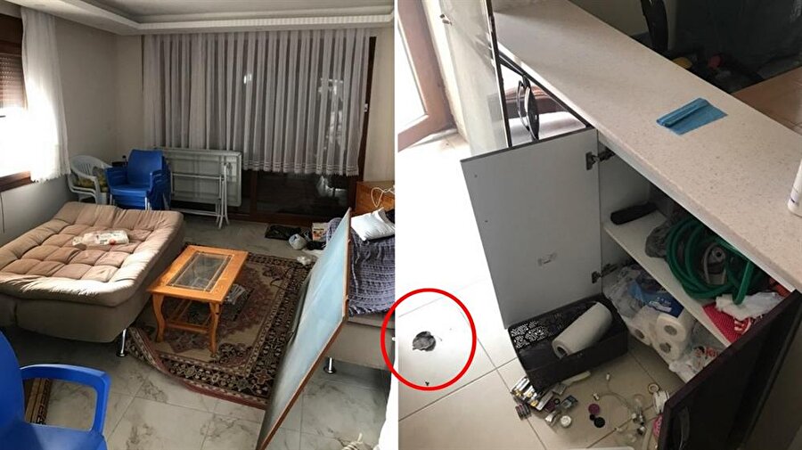 Hırsızlar salonun ortasına dışkısını yaparak tongaya düştü
