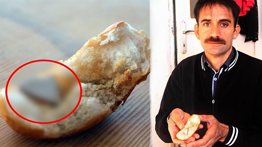 Yediği ekmeğin içerisinden çıktı, ağzını kesti 