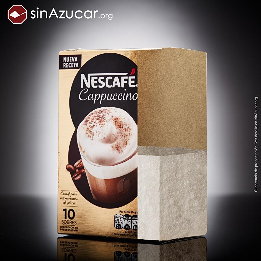Bir paket Nescafe Cappucino'nun %50,5'i şekerden oluşuyor.

                                    
                                