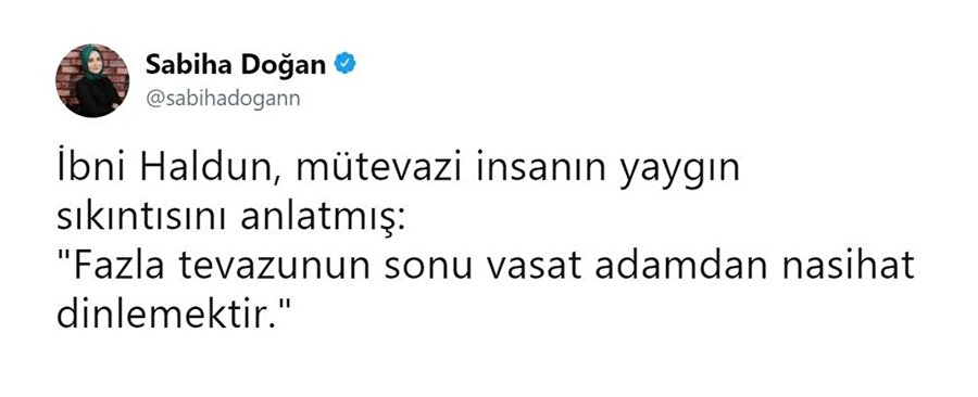 Sabiha Doğan
Açtık baktık hanımefendinin Twitter biosunda "Uzman tarihçi - Osmanlı ve Cumhuriyet Döneminde Kadın konulu master yaptı, 4 kitabı yayınlandı. Milat Gazetesinde yazıyor." yazıyordu...