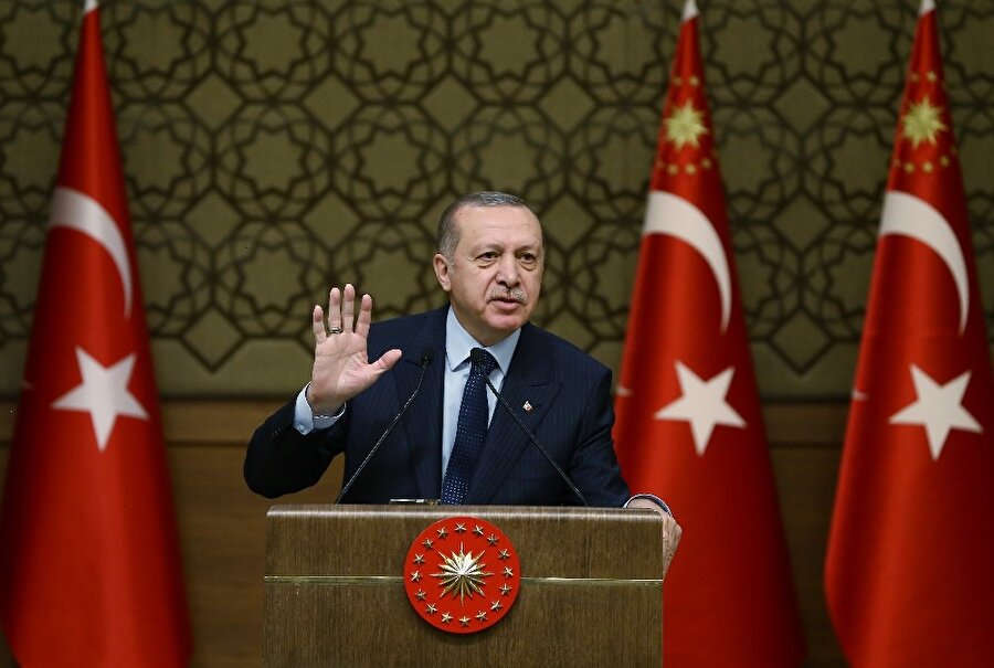 Cumhurbaşkanı Recep Tayyip Erdoğan, Cumhurbaşkanlığı Külliyesi'nde düzenlenen 45. Muhtarlar Toplantısı'nda konuştu.