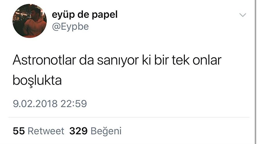 Komple boşluktayız