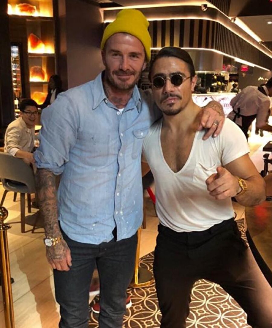 Nusret'ten David Beckham'a özel et servisi
