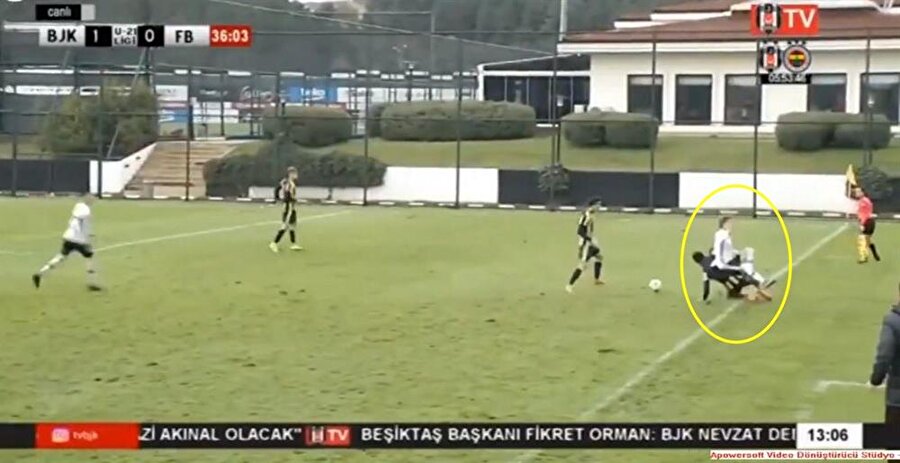 Derbide insanlıkdışı faul: Hakem sarı kartla yetindi