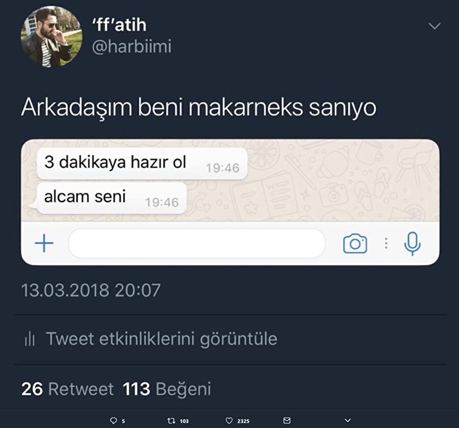 ​Çünkü 3 dakikada hazır olabilen tek şey o