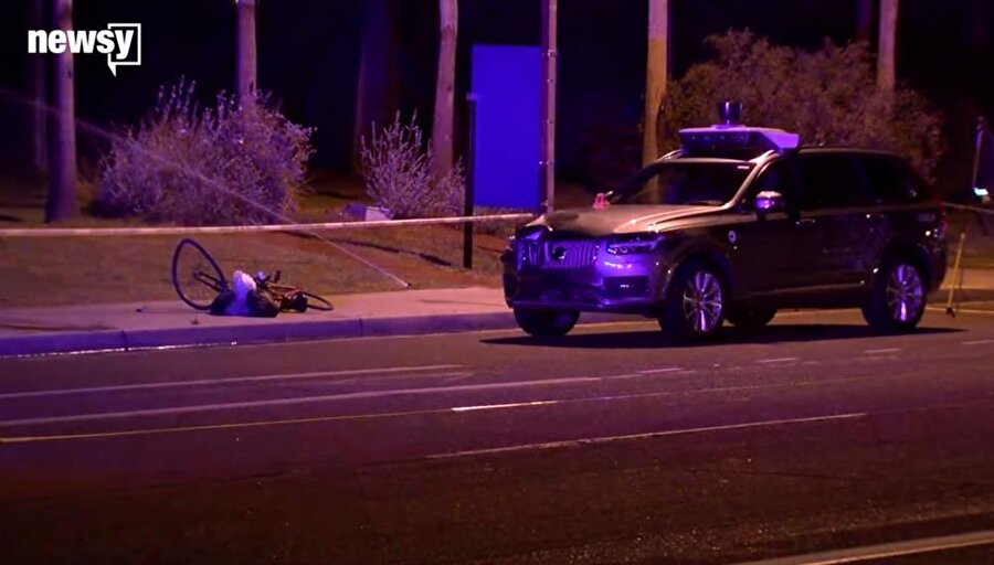 Uber aracının kazası 