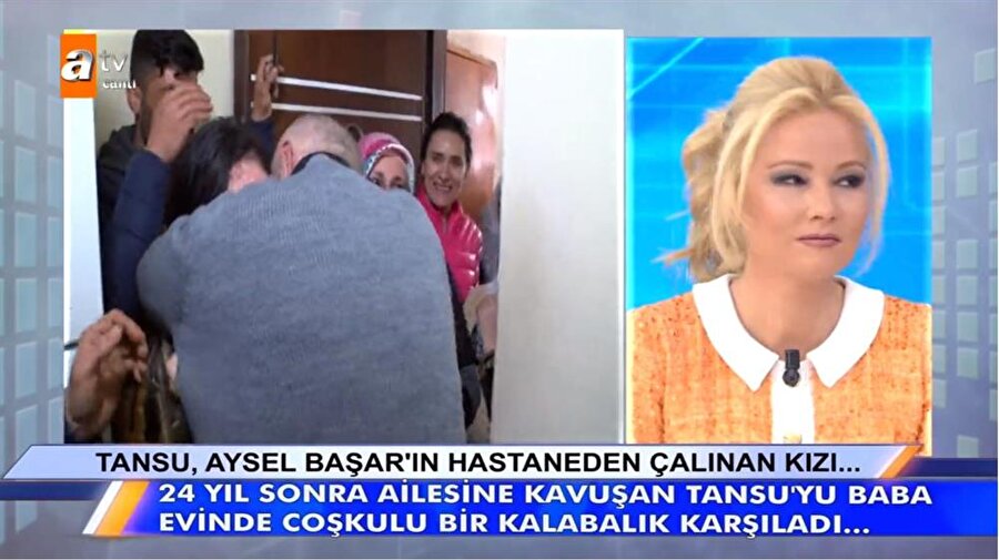 Gözyaşları sel oldu
Babası ve erkek kardeşleriyle kavuşmak için evine ilk adımı atan Tansu göz yaşlarına hakim olamadı. Sağır ve dilsiz olan babasına "babam" diye sarılan Tansu, izleyenleri gözyaşlarına boğdu.