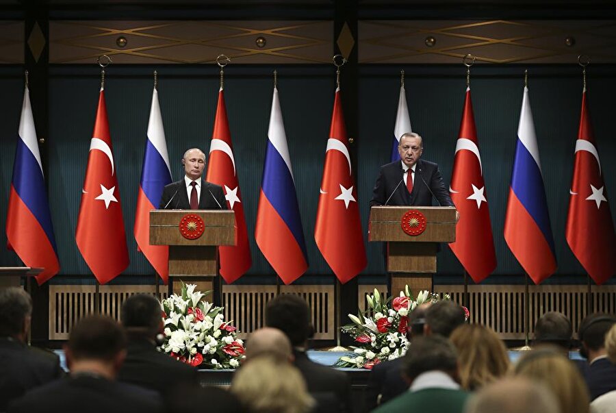 Rusya Devlet Başkanı Vladimir Putin ve Cumhurbaşkanı Recep Tayyip Erdoğan