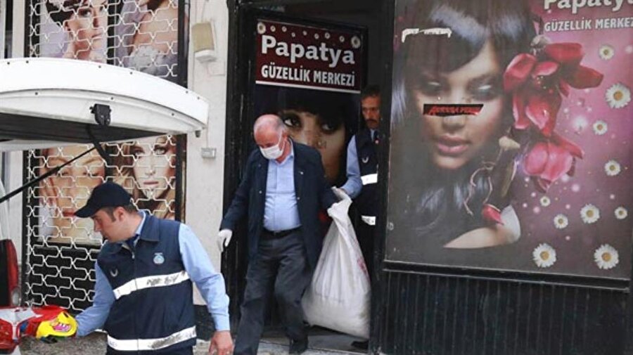 Malzemeler ve uçan balonlar ekipler tarafından alınarak imha edildi