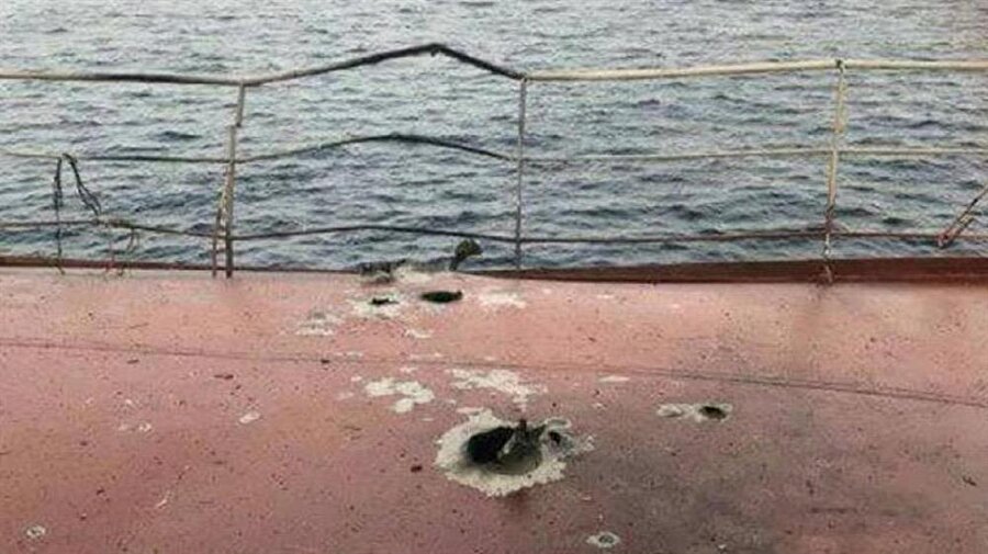 Gemi gövdesinde büyük hasar oluştu.
