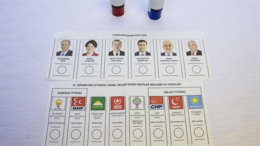 24 Haziran seçimleri oy pusulaları