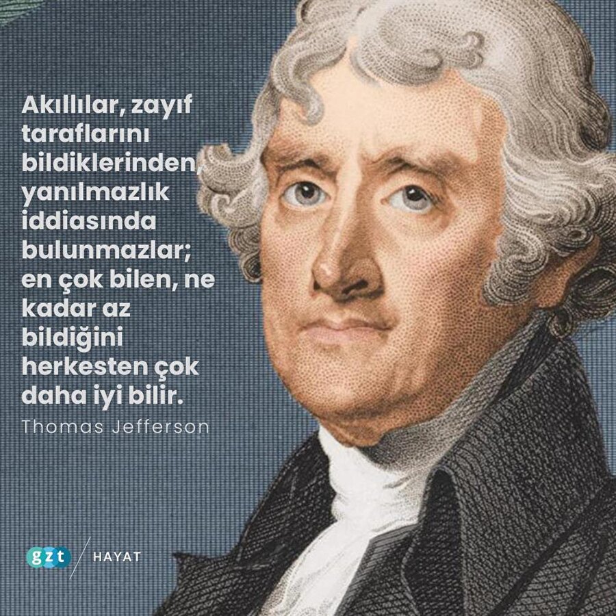 Thomas Jefferson, Amerika Birleşik Devletleri üçüncü başkanı olup, 1801-1809 tarihleri arasında başkanlık yapmıştır