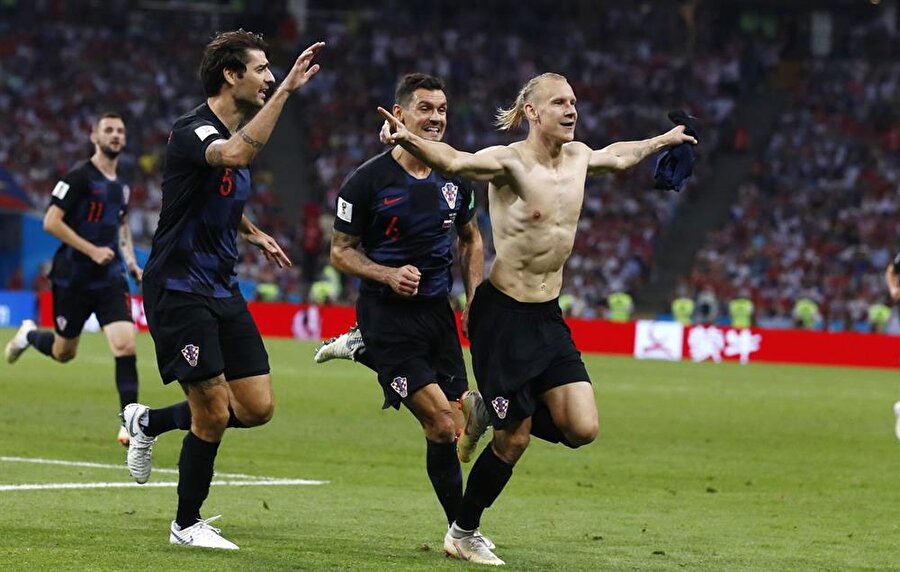 Domagoj Vida'nın gol sevinci.