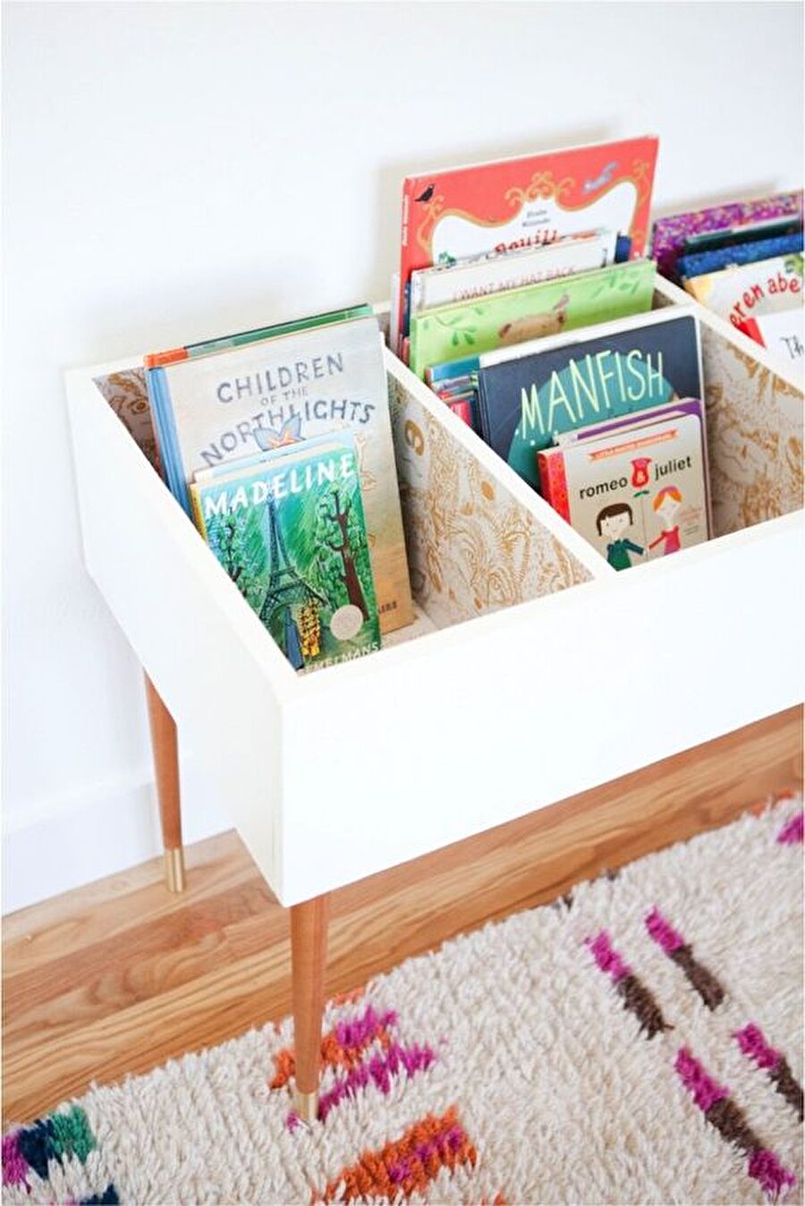 Kitap rafları!
Özellikle çocuk odalarında kullanılması oldukça uygun küçük çekmecelerden, alçak birer kitap rafı yapmanız mümkün... 