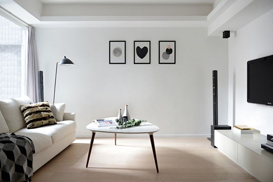 ​Minimalist tasarlanmış bir salon