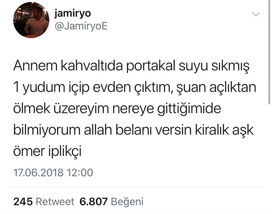 ​Bazen sadece Ömer İplikçi olmak istersin fakat olamazsın