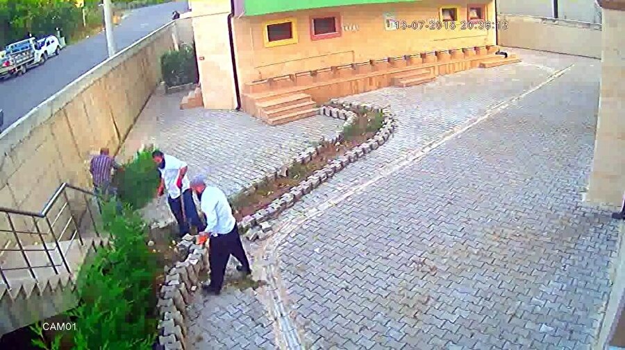 Cemaat namazdayken cami avlusundaki çam ağaçlarını kesip çaldılar