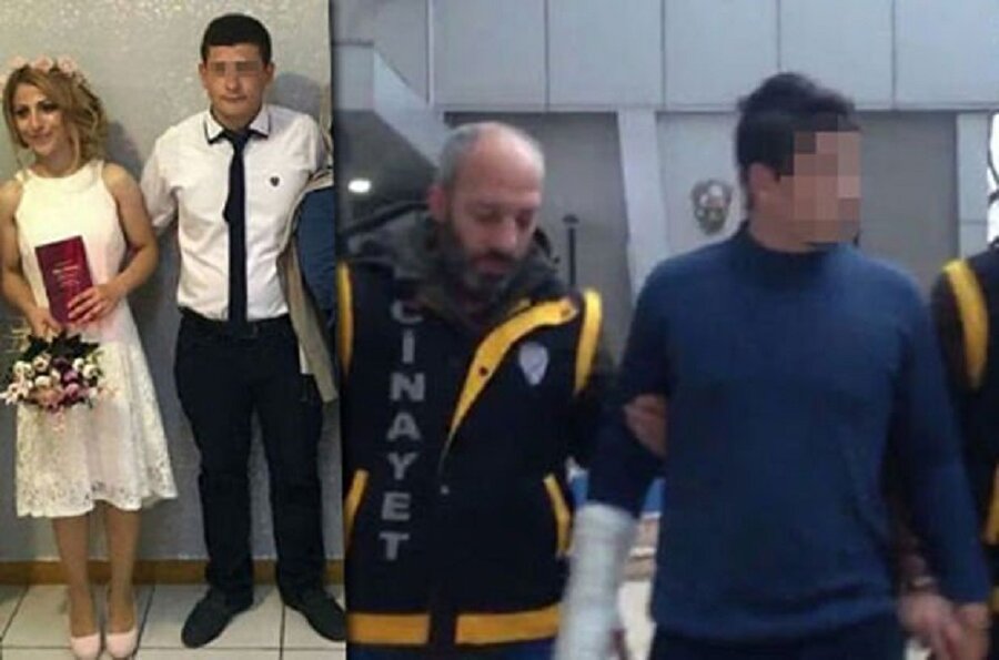 Düğün sabahı karısını öldüren zanlı duruşmada abisine saldırdı