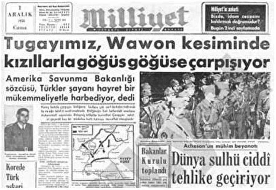 Wawon Savaşı 

                                    
                                    Türk askeri 28/29 Kasım 1950’de gece yarısı ani saldırıyla karşılaştı. Düşman bu saldırıyla 1. ve 2. taburların arasındaki irtibatı kesti. 29 Kasım günü Tugay komutanı ilerde kalan bu kuvvetlerin geriye çekilmeleri için Sinnimni'ye bir taarruz yaptırdı. Amerikan birlikleri de bu taarruza yardım etti. Sinnimni geri alınamadı; ancak bu hareket ilerideki tepelerde bulunan birliklerin geri çekilmelerine yardım etti. Mehmetçik bölgesinde bütün bir gün düşman kuvvetlerine karşı fedakarlıkla savaştı ve ağır zayiat verdi. Türk askerinin cansiperane mücadelesi, Amerikan Ordusuna düzenli olarak çekilme için gerekli zamanı kazandırdı. Türk Tugayı böylece zorluklarla dolu ilk muharebe görevini şerefle yerine getirmiş oldu.
                                
                                