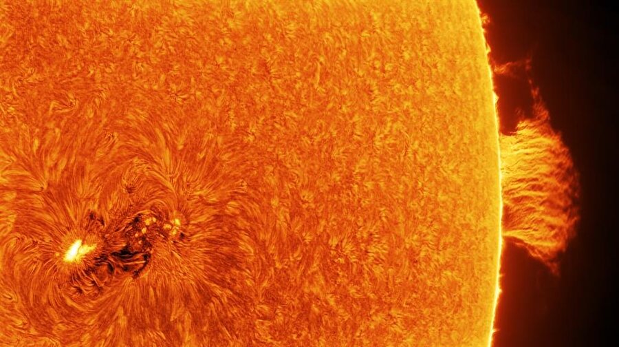 
                                    
                                    Güneş patlaması AR2665: Sağda yıldızımız Güneş'ten uzanan olağanüstü bir sessizlik görüyorsunuz.
                                
                                