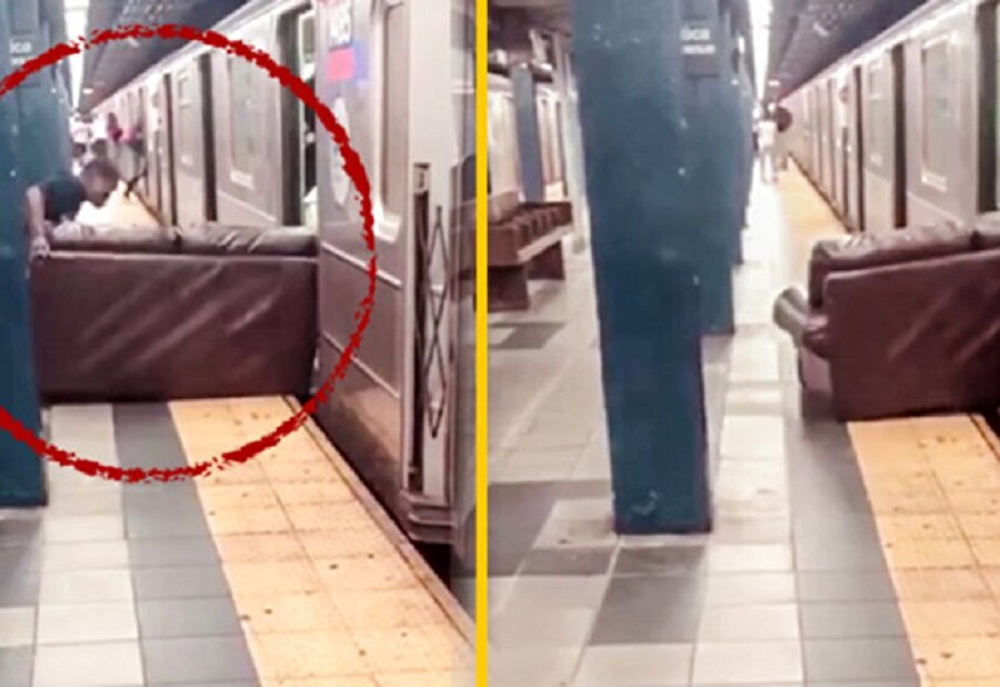Komik görüntülere neden oldu!
New York'ta IRT Lexington Avenue metro hattında yaşanan ilginç, komik görüntülere sahne oldu. Büyük bir çaba sarf edip yanında kanepe taşıyarak metroya binen adamın görüntüleri, çok sayıda sosyal medya kullanıcısı tarafından paylaşıldı. 