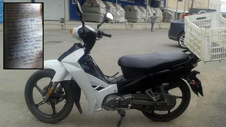 Çaldığı motosikleti pişman olup 4 gün sonra geri bıraktı